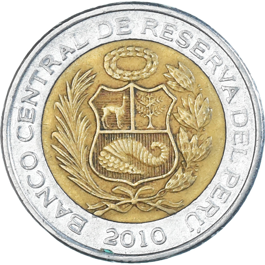 Münze, Peru, 2 Nuevos Soles, 2010