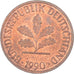 Monnaie, Allemagne, Pfennig, 1990