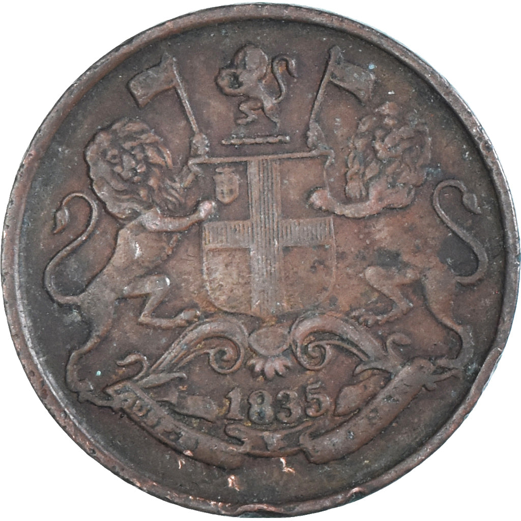 Moneda, India, 1/4 Anna, 1835