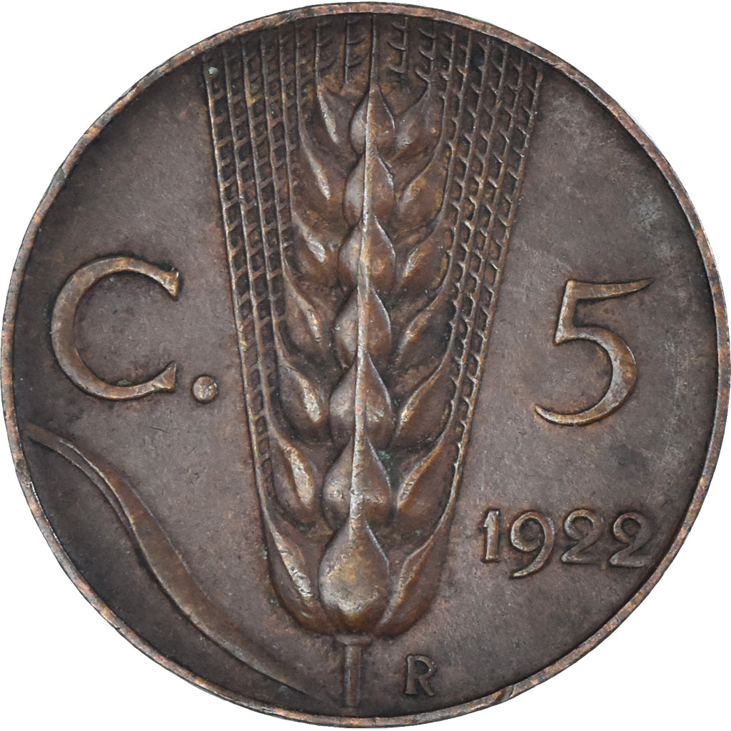 Moeda, Itália, 5 Centesimi, 1922