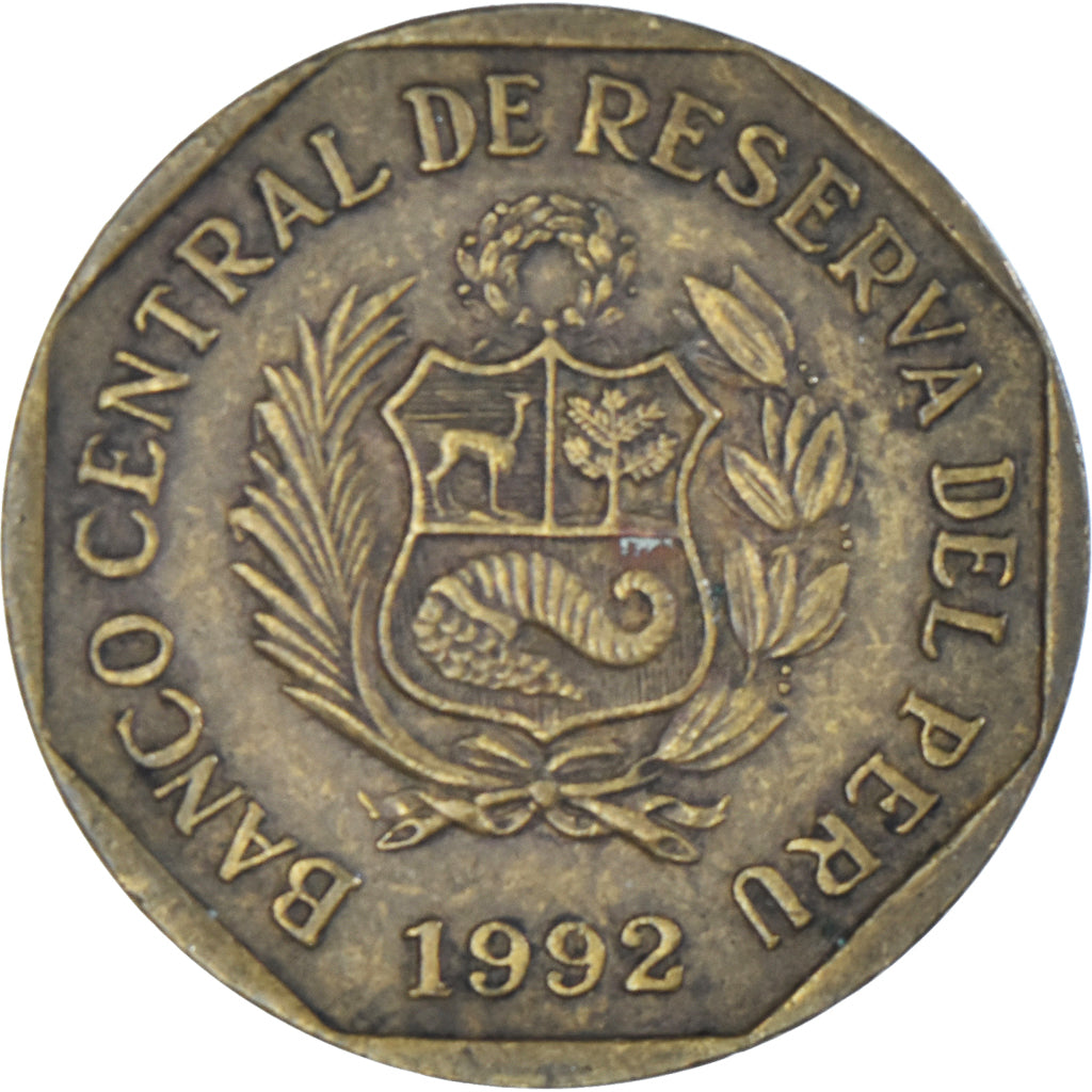Coin, Peru, 20 Centimos, 1992