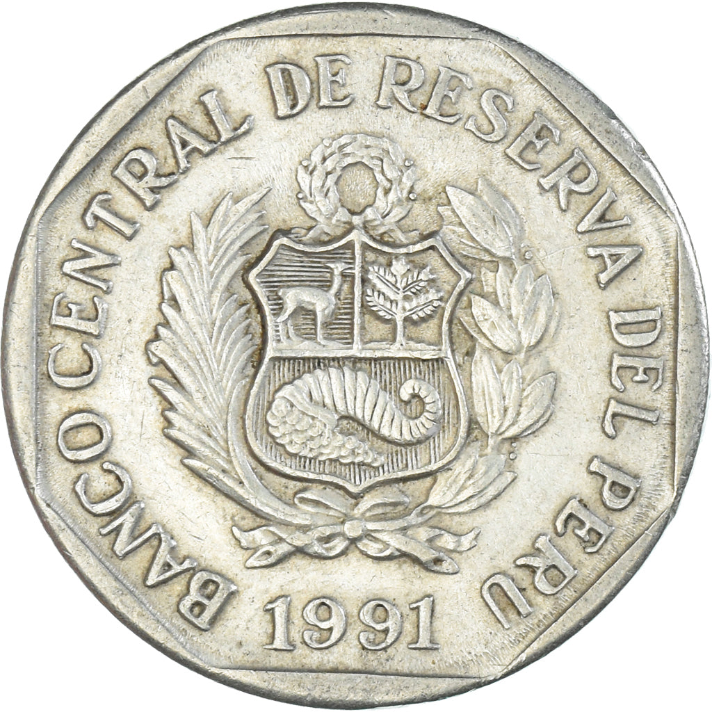 Coin, Peru, 50 Centimos, 1991