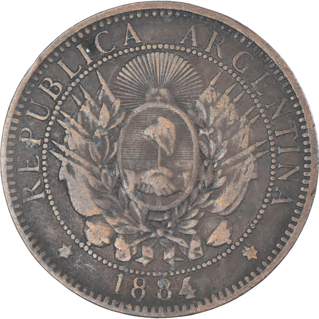 Coin, Argentina, 2 Centavos, 1884
