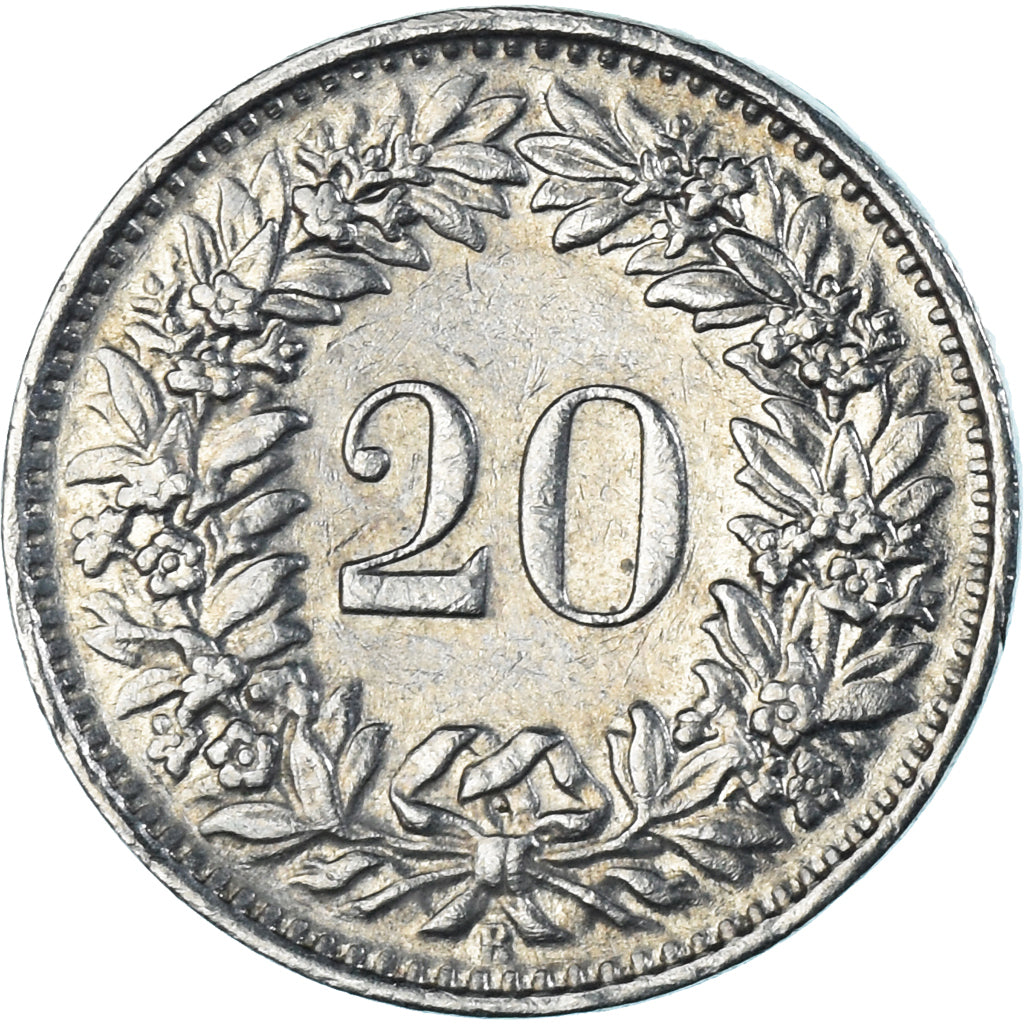 Moneda, Suiza, 20 Rappen, 1967