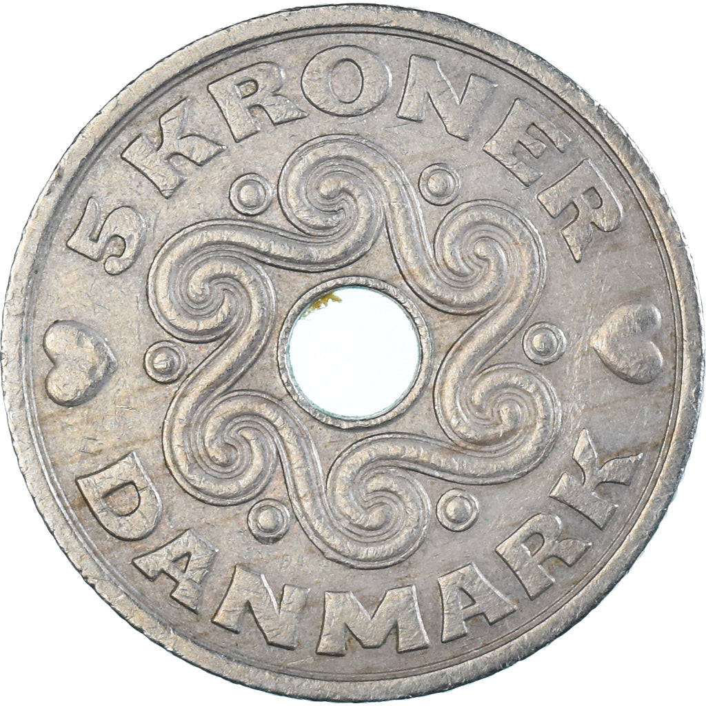 Monnaie, Danemark, 5 Kroner, 1992