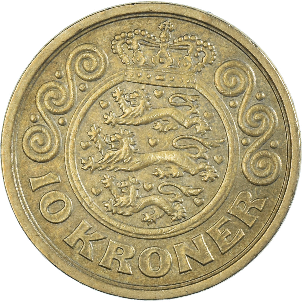 Coin, Denmark, 10 Kroner, 1998