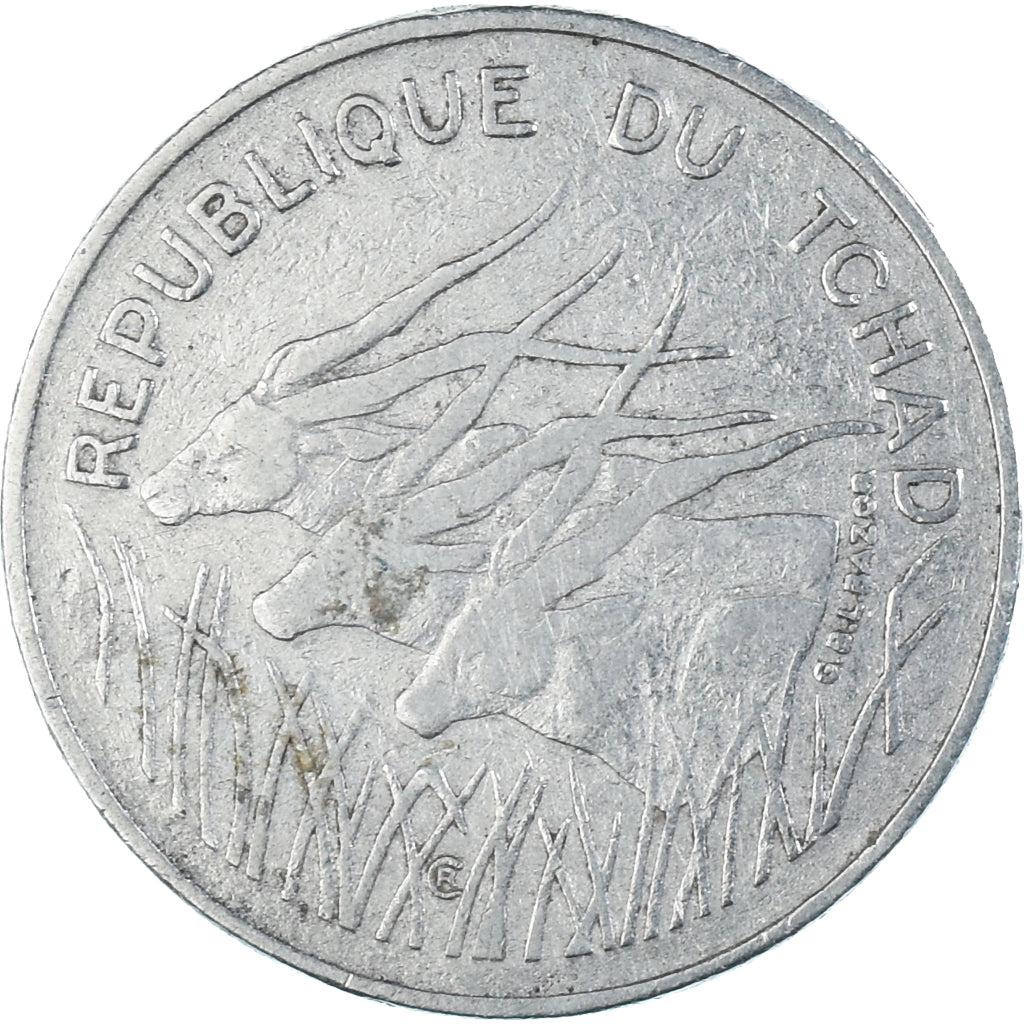 Monnaie, Tchad, 100 Francs, 1972