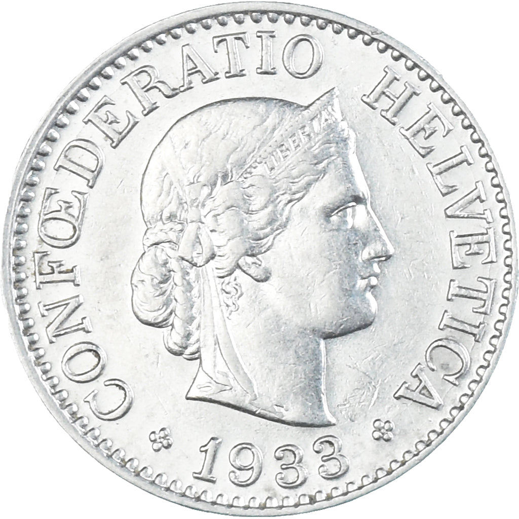 Coin, Switzerland, 10 Rappen, 1933