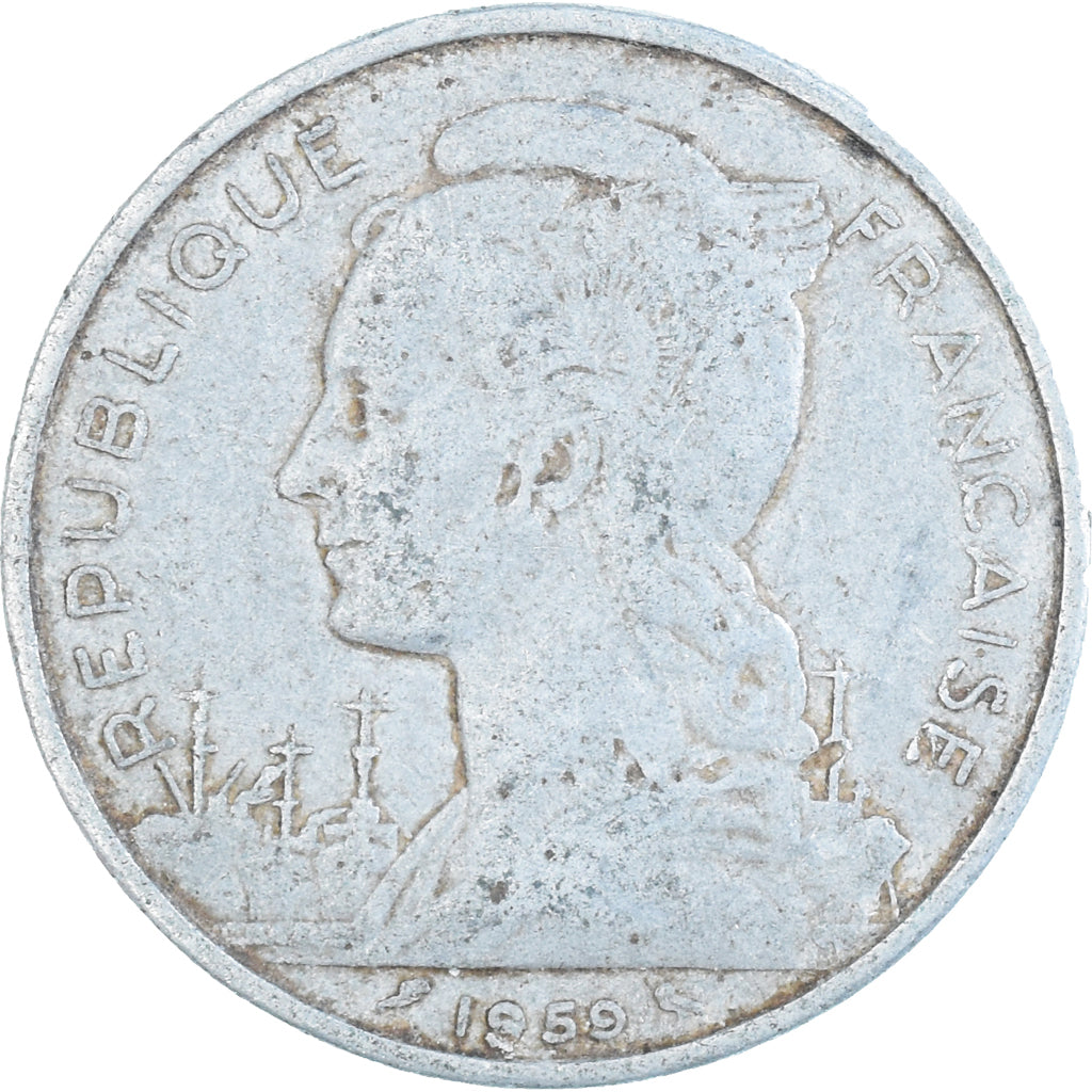 Coin, Somaliland, 5 Francs, 1959