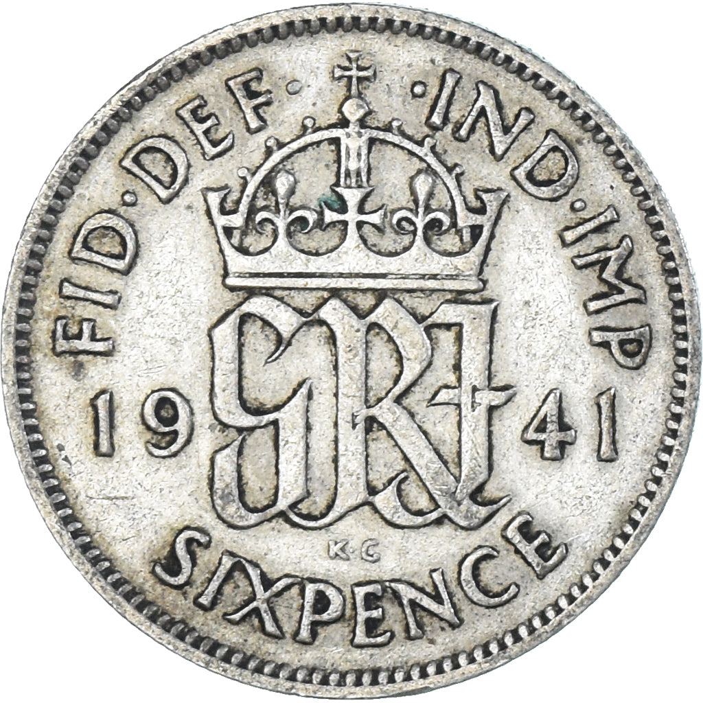 Monnaie, Grande-Bretagne, 6 Pence, 1941