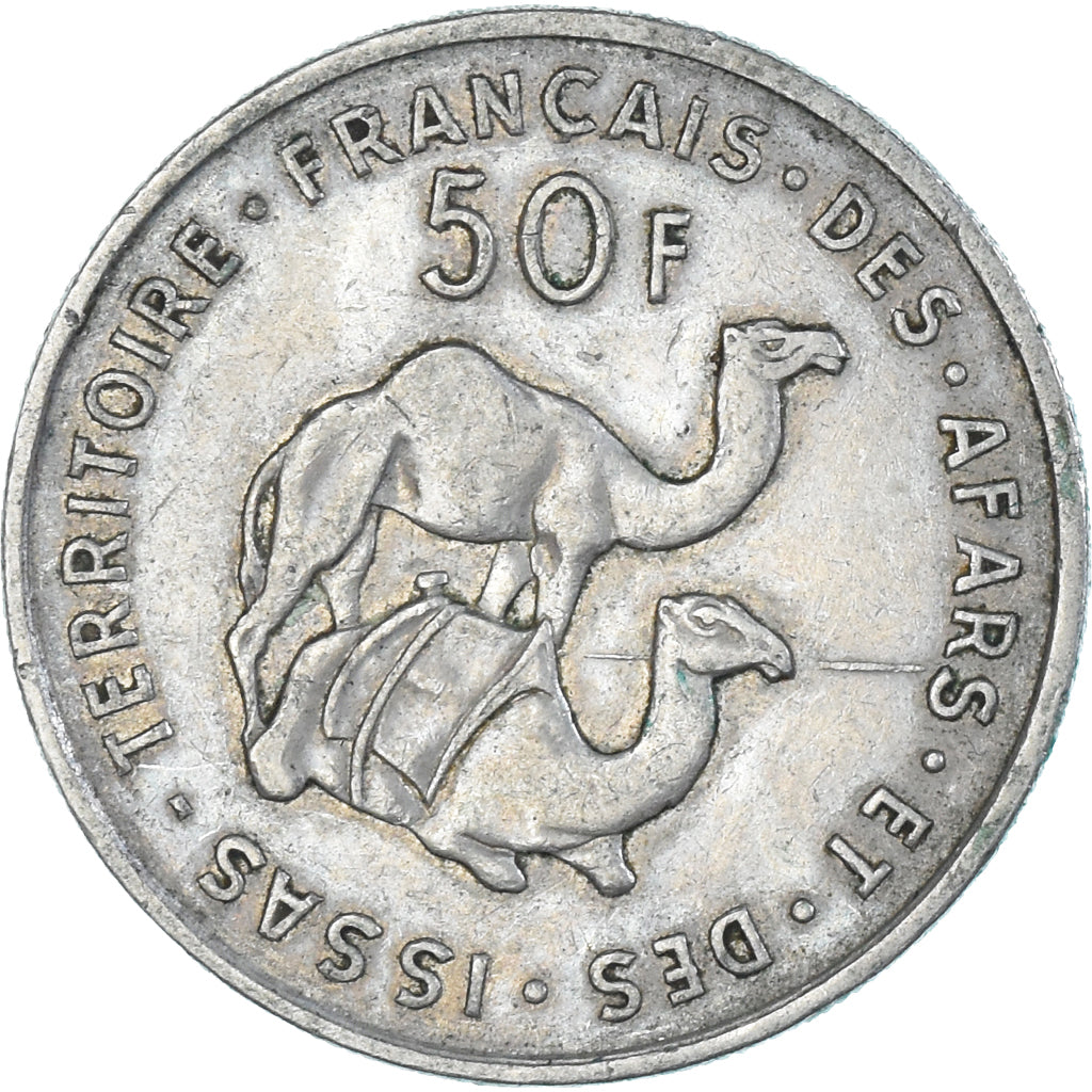 Moneda, TERRITORIO FRANCÉS DE LOS AFARS E ISSAS, 50 Francs, 1970
