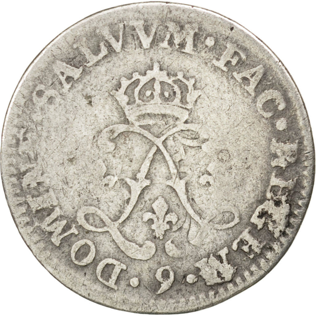 FRANCE, 4 Sols aux 2 L, 4 Sols 2 Deniers, 1692, Rennes, KM #281.20, VF(20-25),..