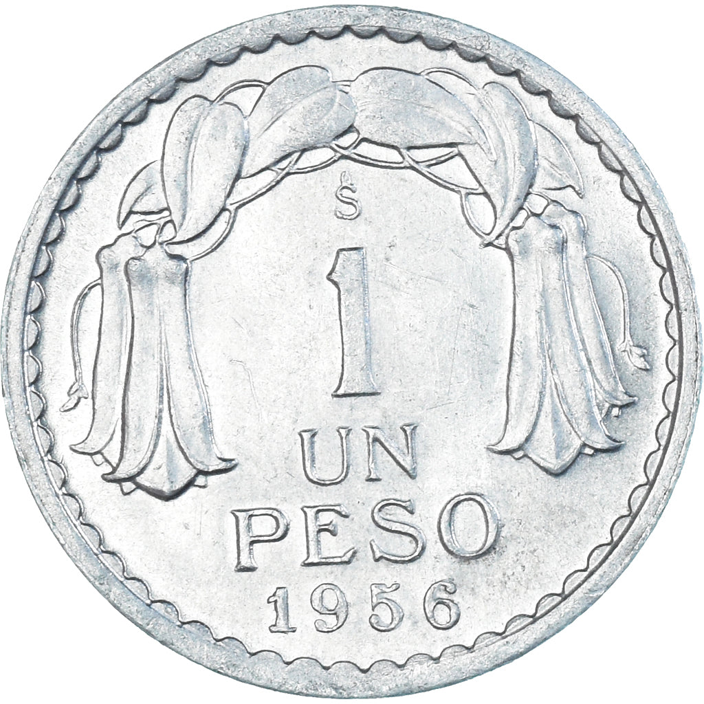 Münze, Chile, Peso, 1956