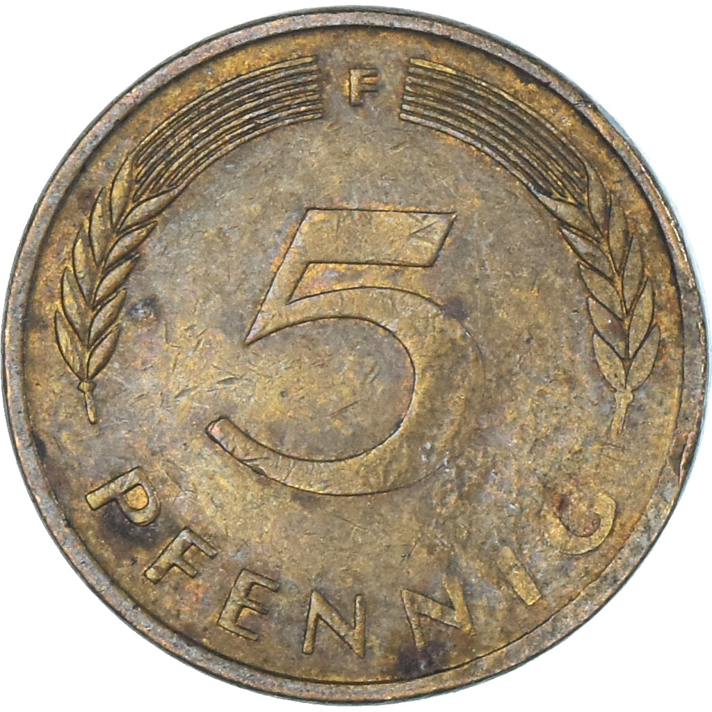 Moeda, Alemanha, 5 Pfennig, 1984