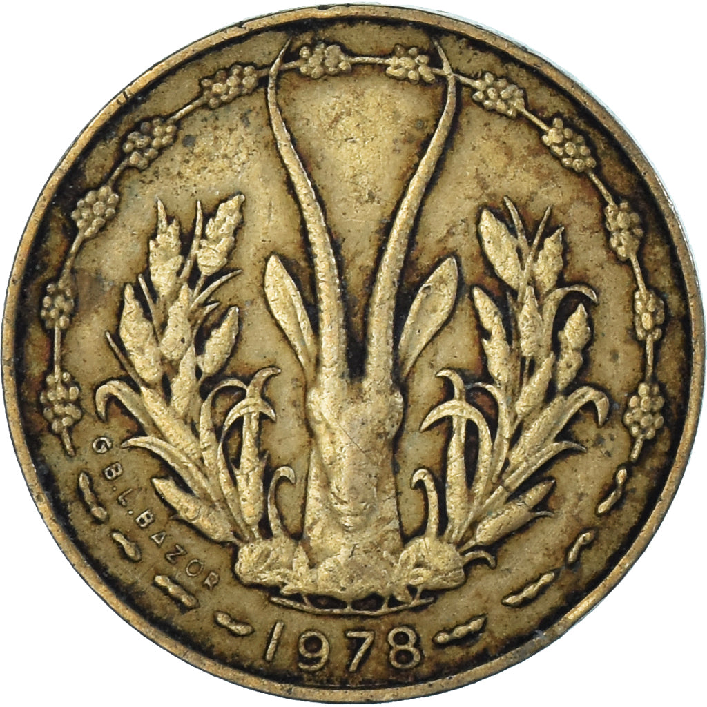 Moeda, Estados da África Ocidental, 5 Francs, 1978