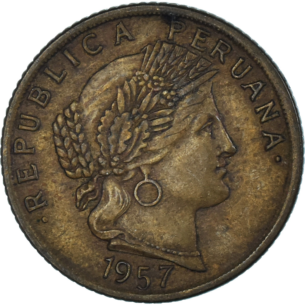 Moneda, Perú, 10 Centavos, 1957