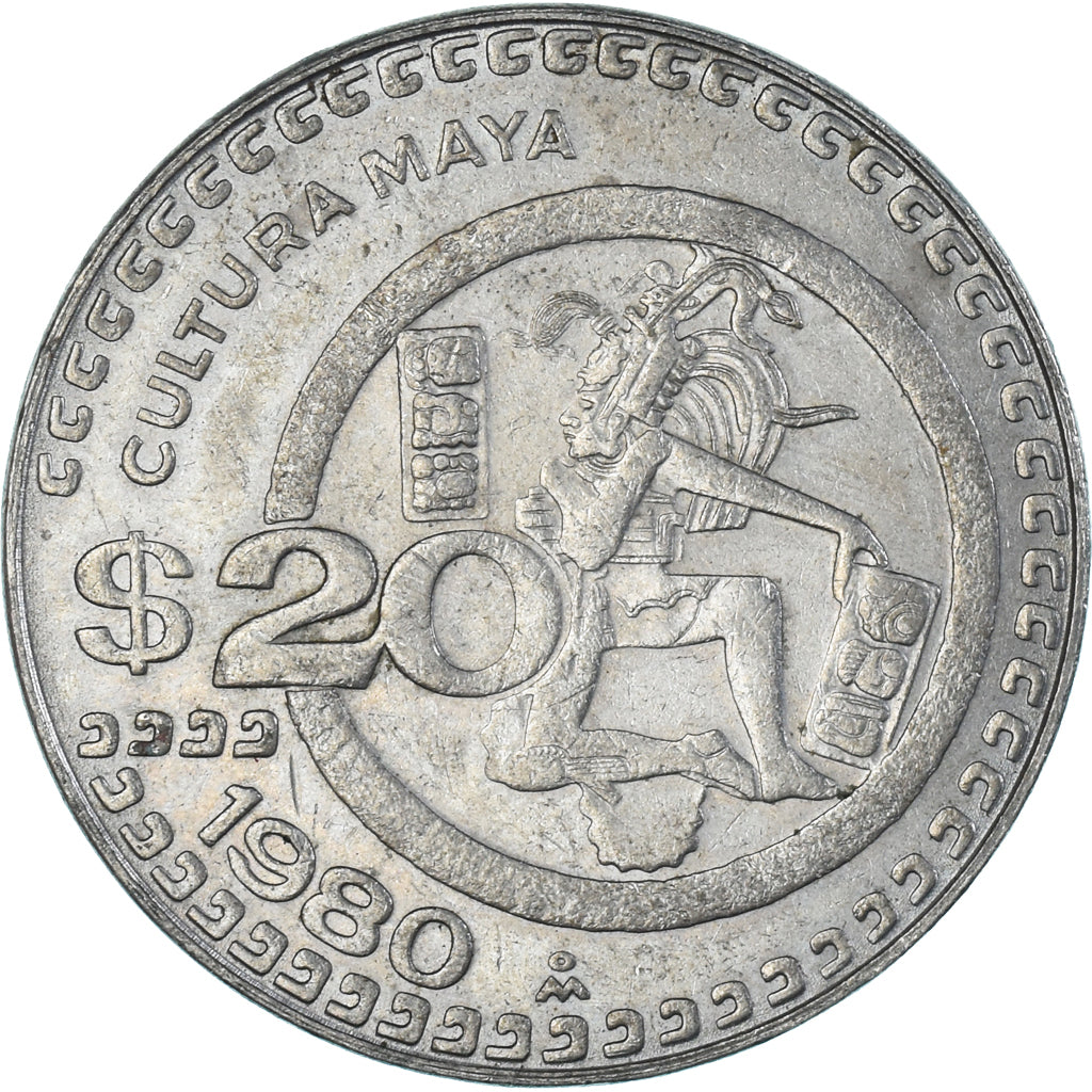 Moneda, México, 20 Pesos, 1980