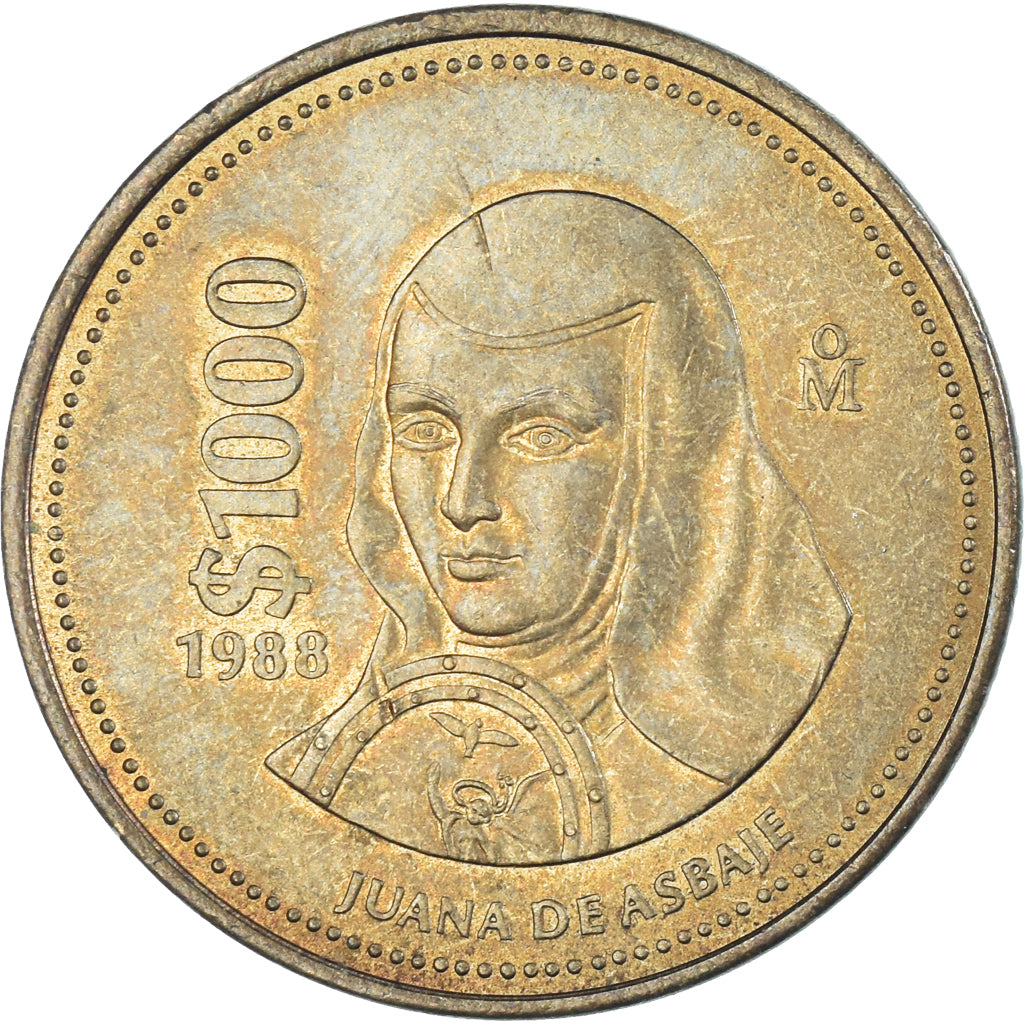 Munten, Mexico, 1000 Pesos, 1988