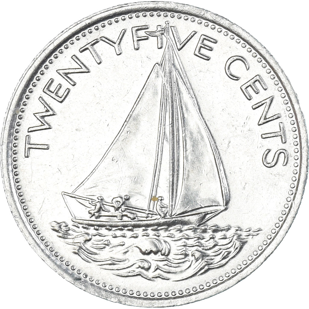 Monnaie, Bahamas, 25 Cents, 1977
