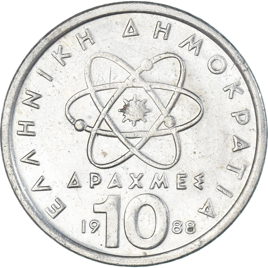 Moneta, Grecja, 10 Drachmes, 1988
