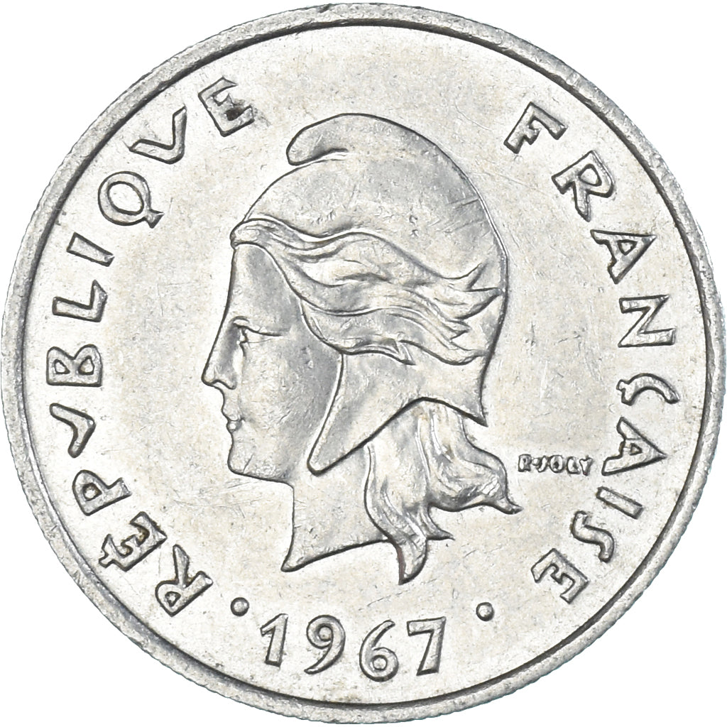 Coin, French Polynesia, 10 Francs, 1967