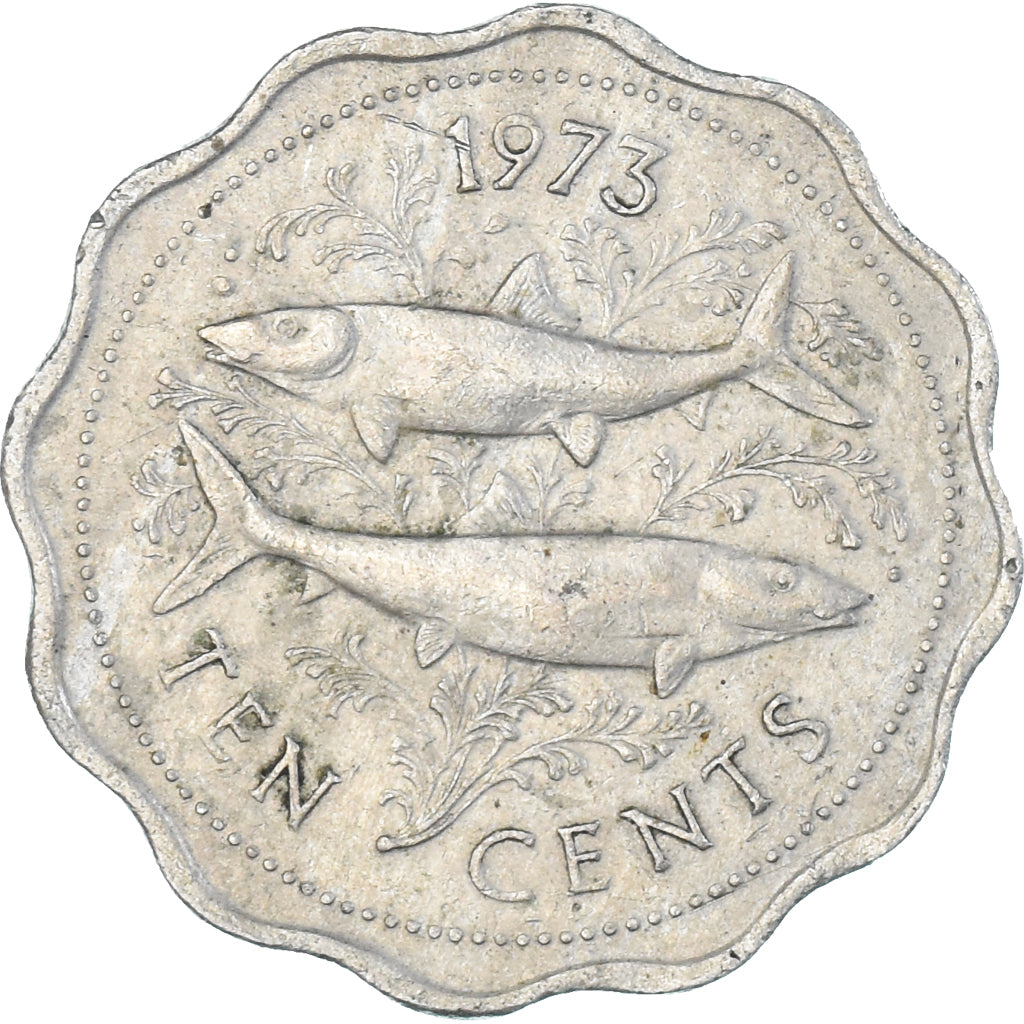 Moneda, Bahamas, 10 Cents, 1973