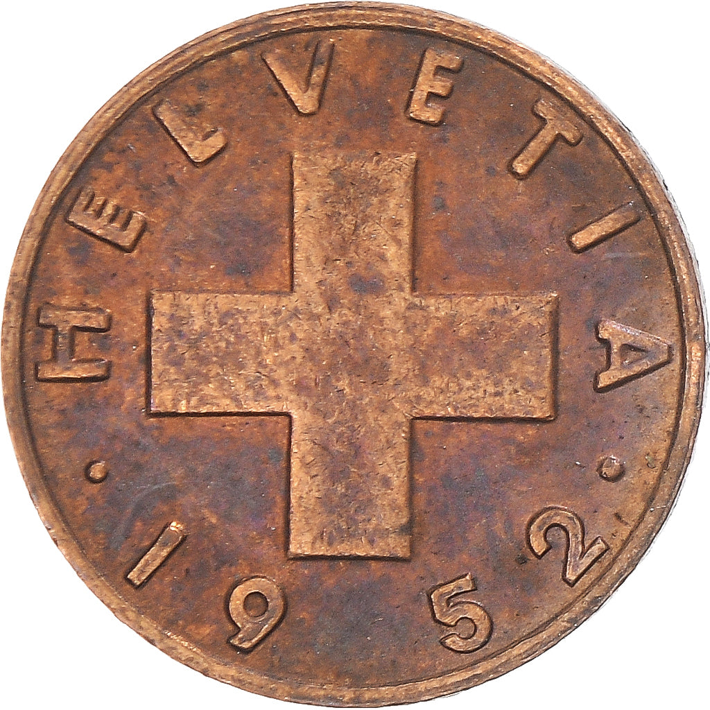Munten, Zwitserland, Rappen, 1952