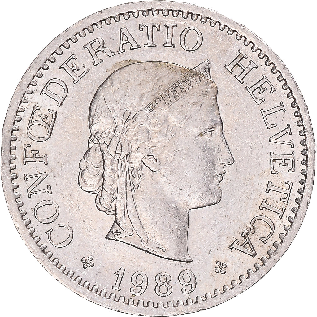 Münze, Schweiz, 10 Rappen, 1989