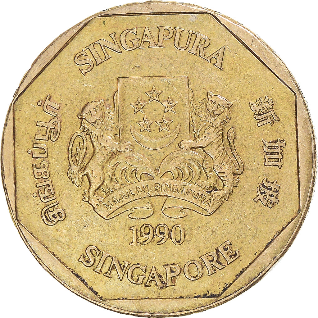 Munten, Singapur, Dollar, 1990