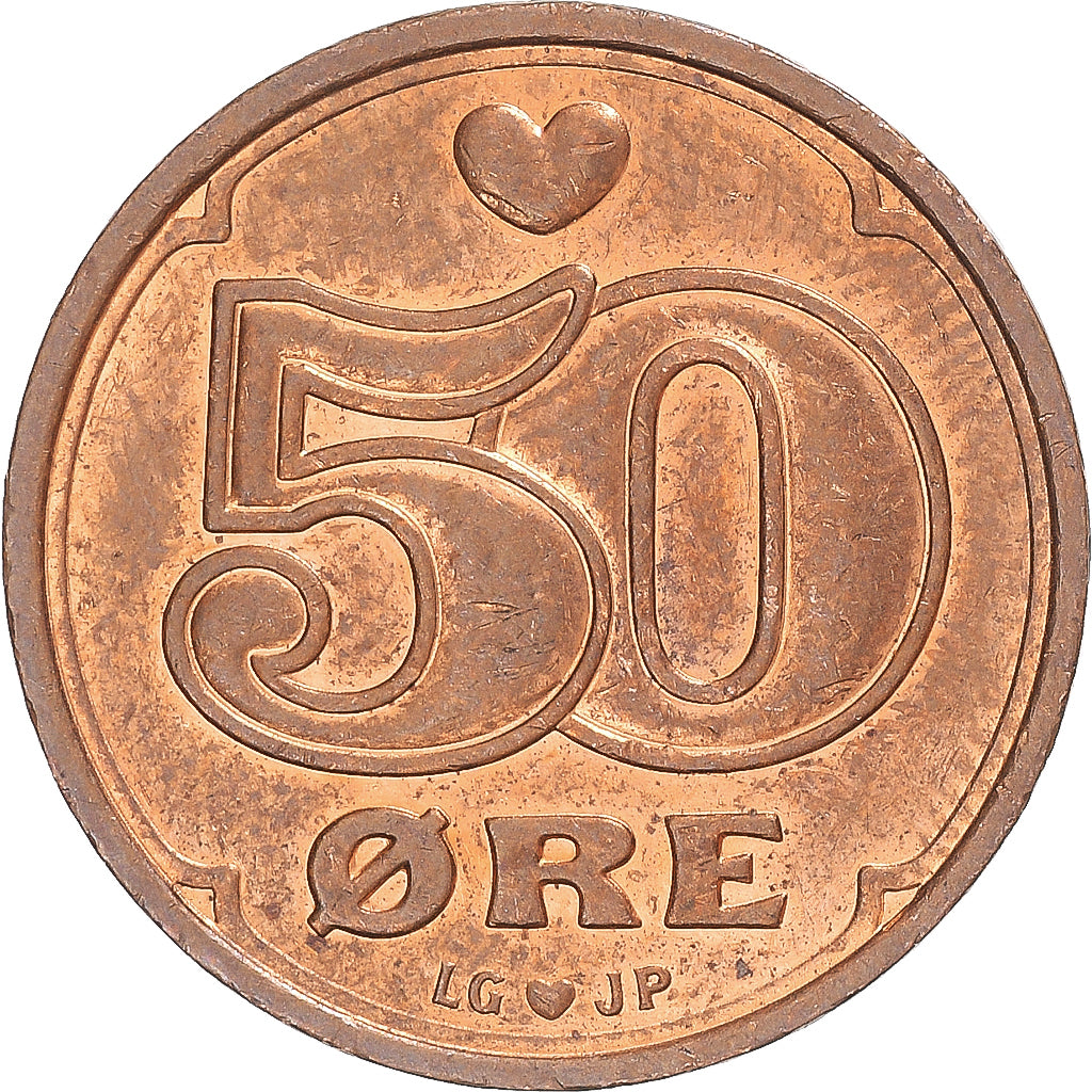 Moeda, Dinamarca, 50 Öre, 2000