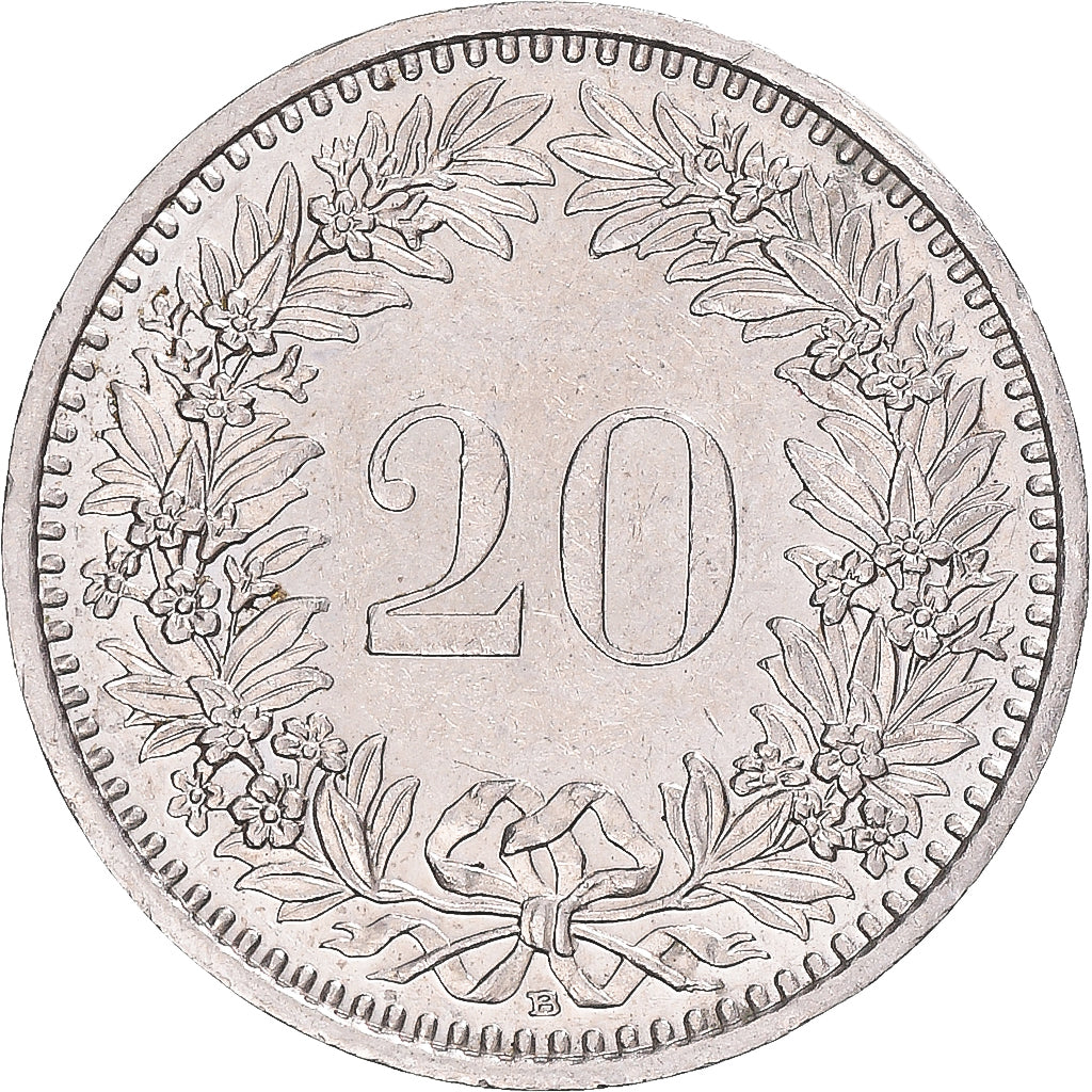 Münze, Schweiz, 20 Rappen, 1993