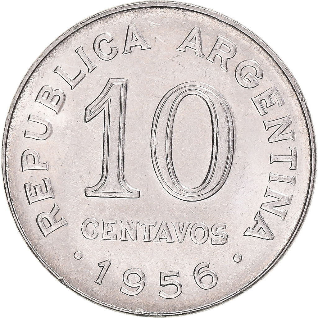 Moeda, Argentina, 10 Centavos, 1956