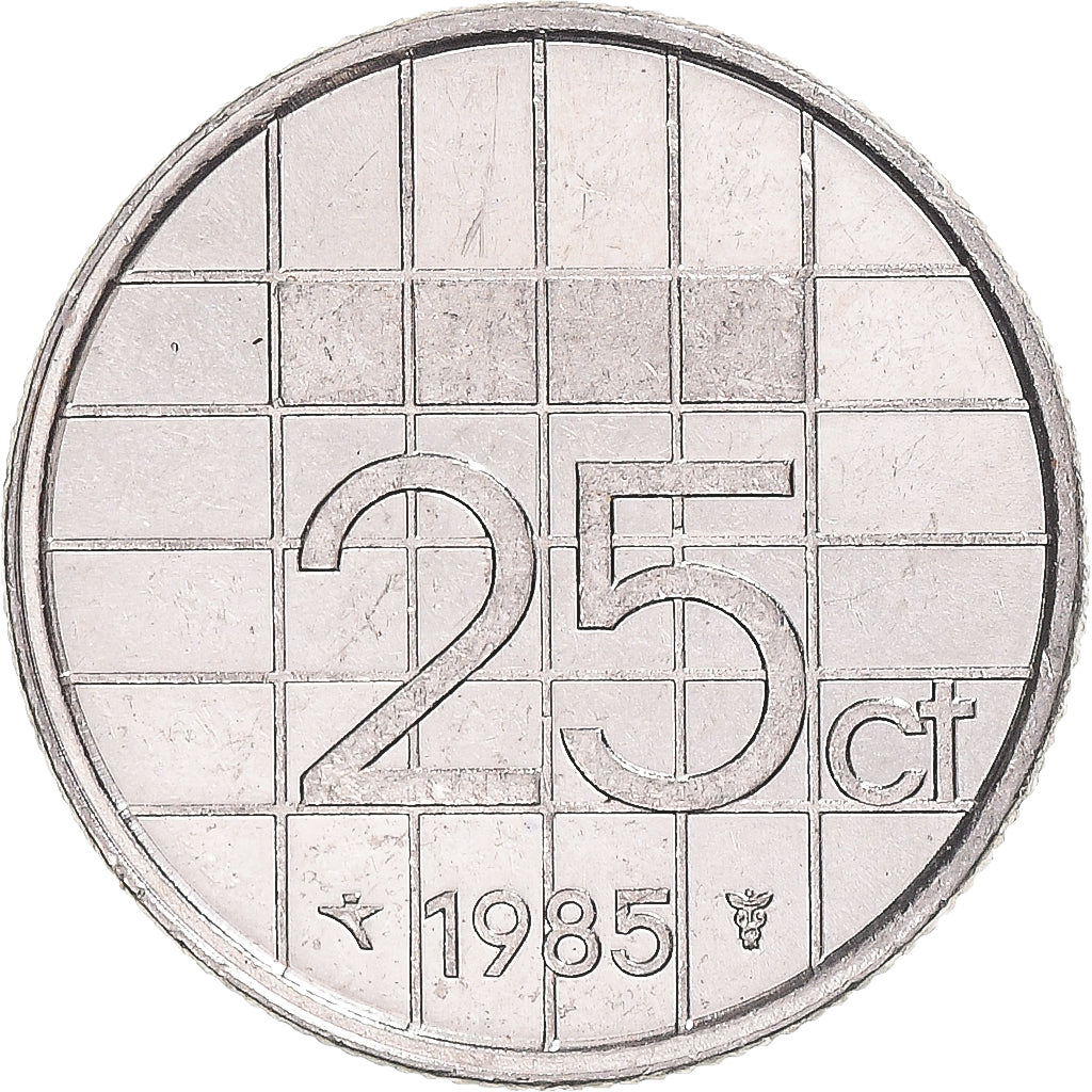 Monnaie, Pays-Bas, 25 Cents, 1985
