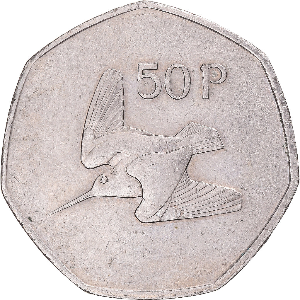 Moneta, Irlanda, 50 Pence, 1988