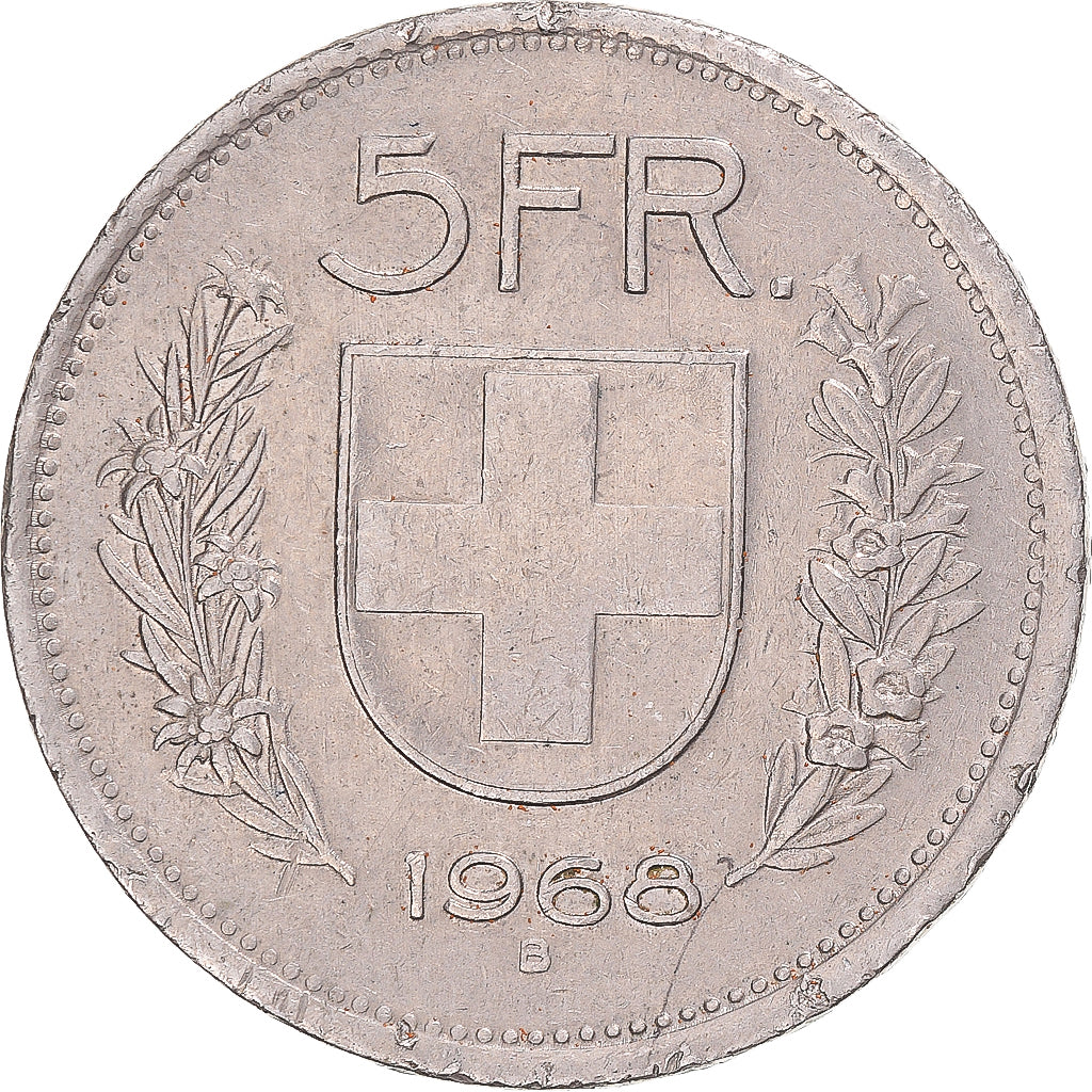 Moneta, Svizzera, 5 Francs, 1968