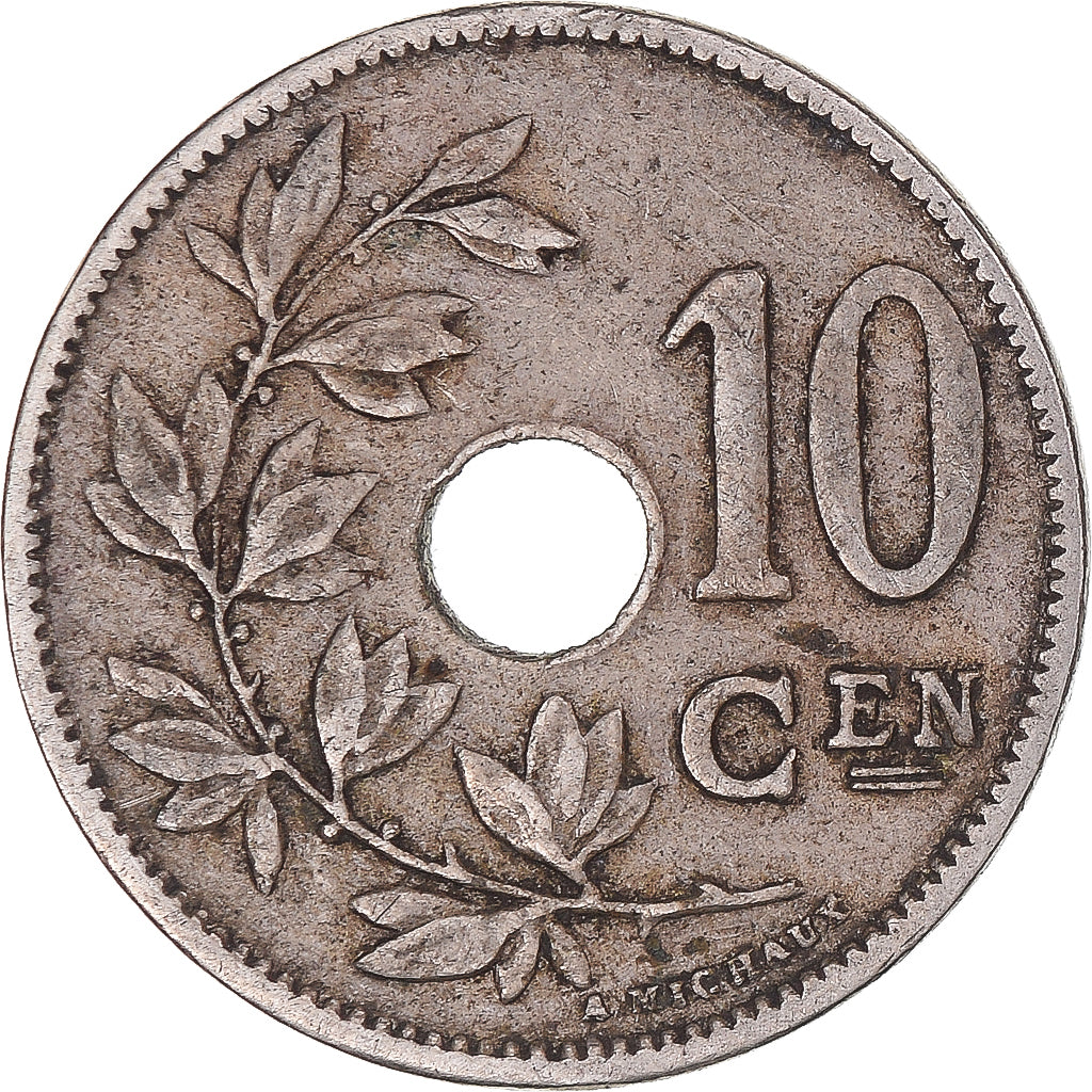 Moeda, Bélgica, 10 Centimes, 1921