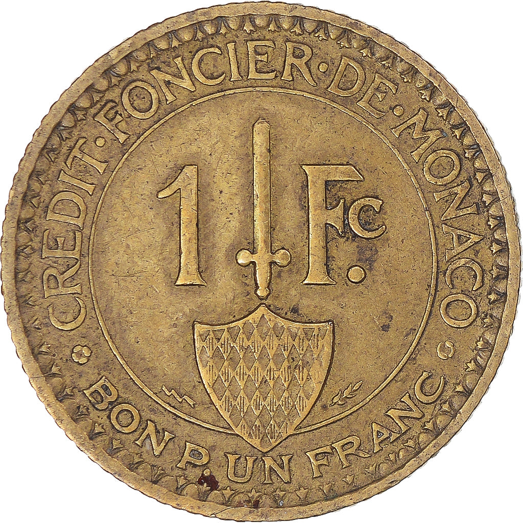 Monnaie, Monaco, Franc, 1926