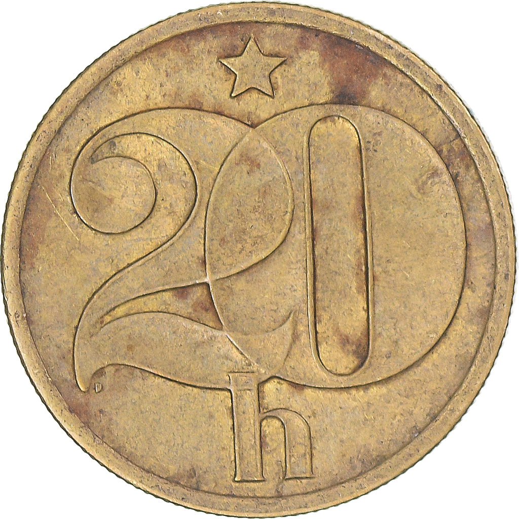 Coin, Czechoslovakia, 20 Haleru, 1972