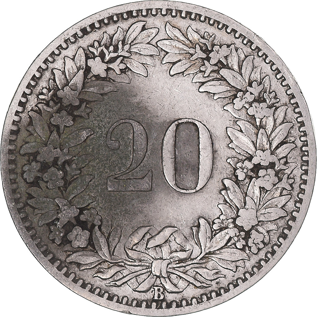 Monnaie, Suisse, 20 Rappen, 1891