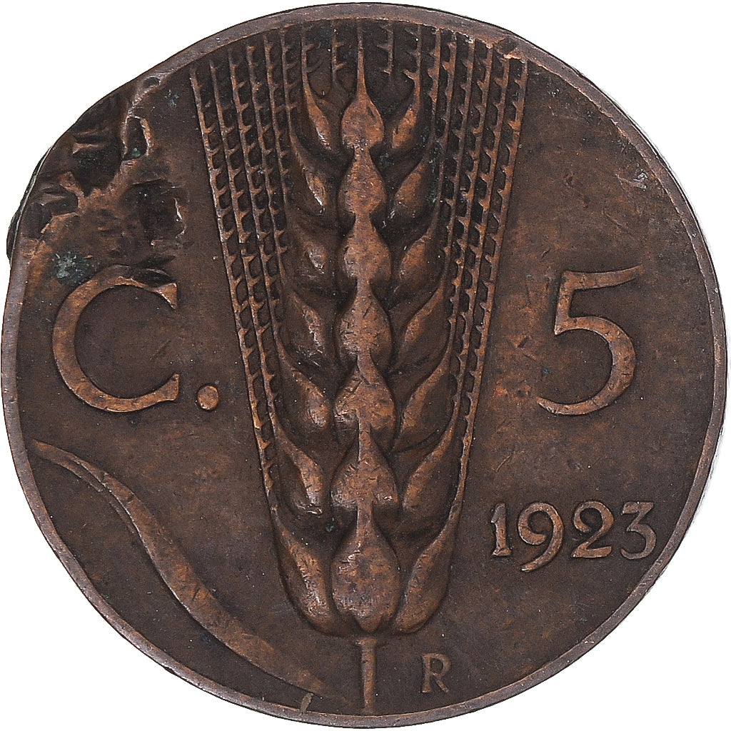 Monnaie, Italie, 5 Centesimi, 1923