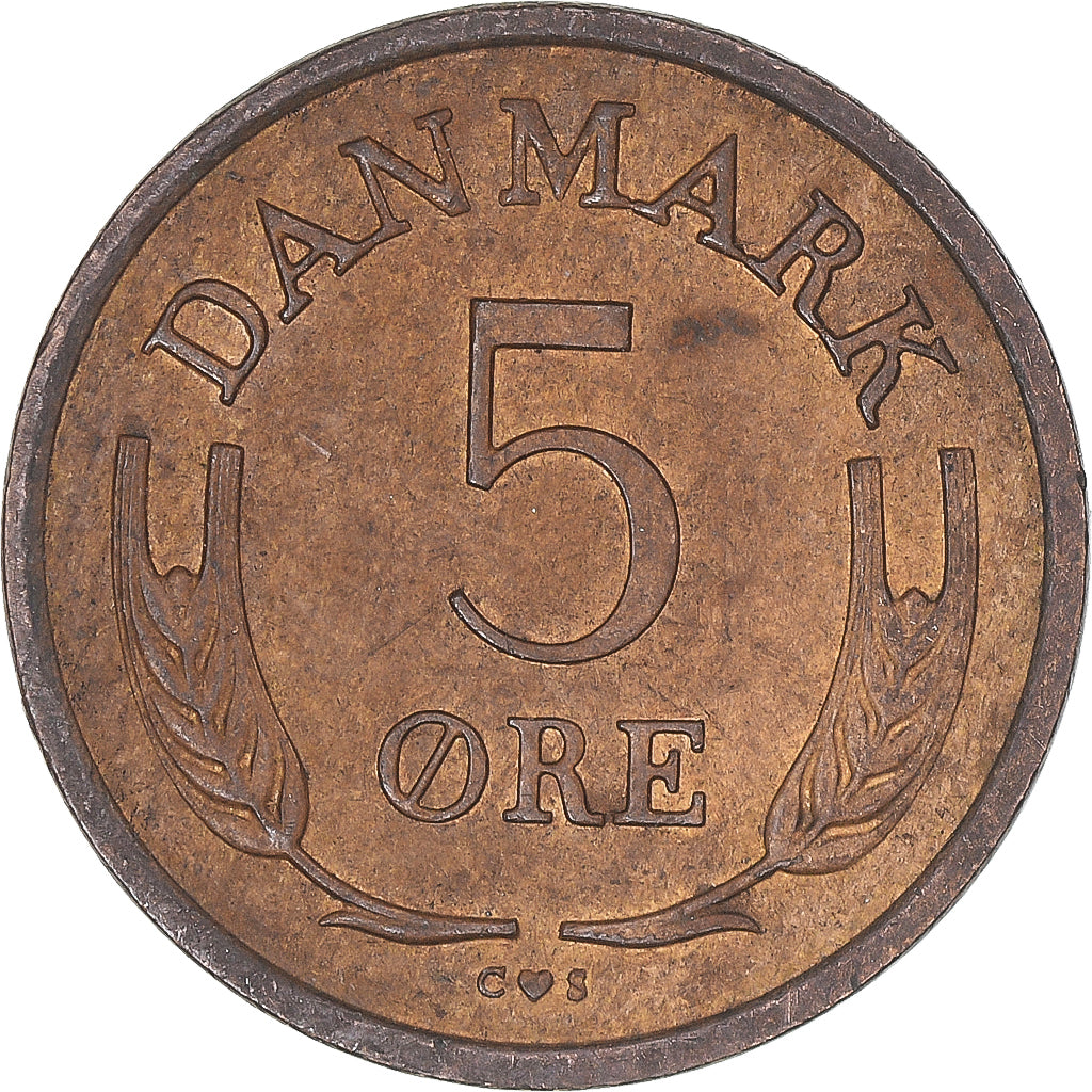 Monnaie, Danemark, 5 Öre, 1965