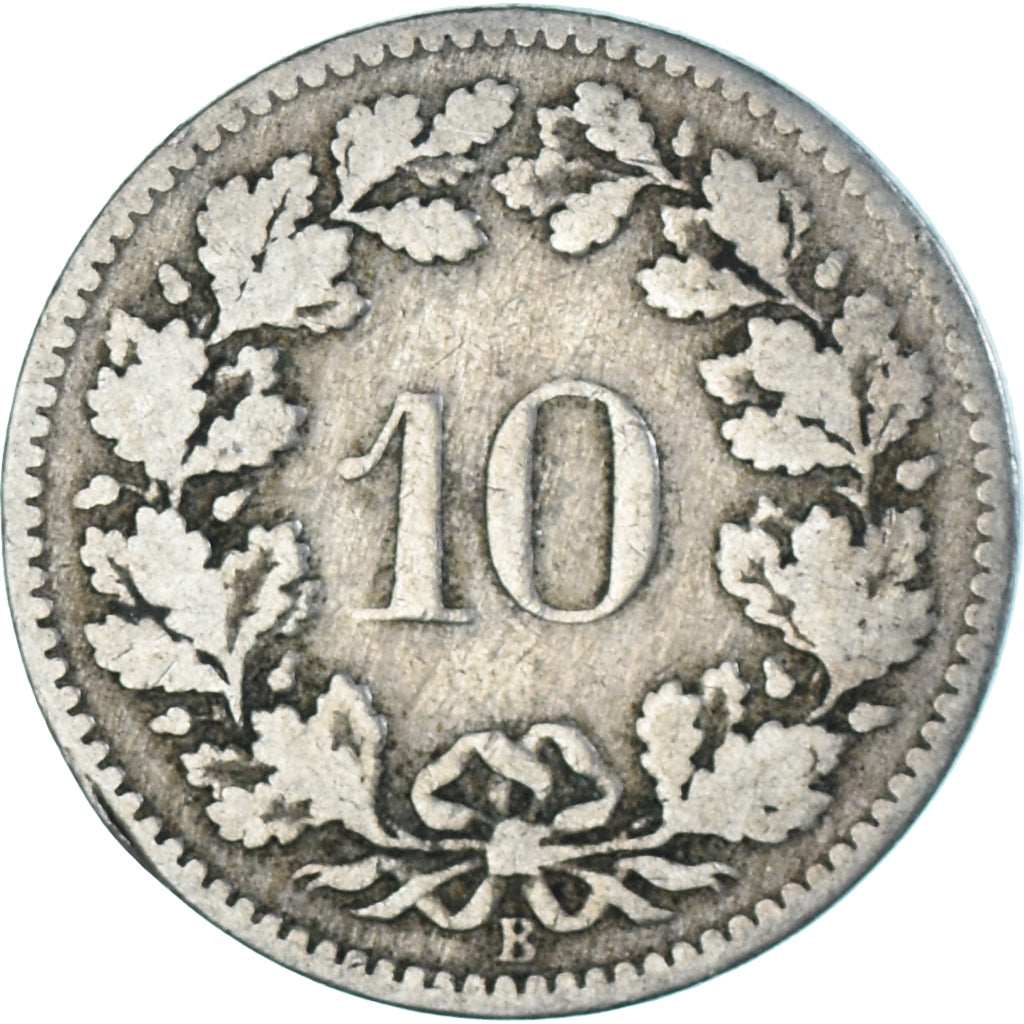 Munten, Zwitserland, 10 Rappen, 1881
