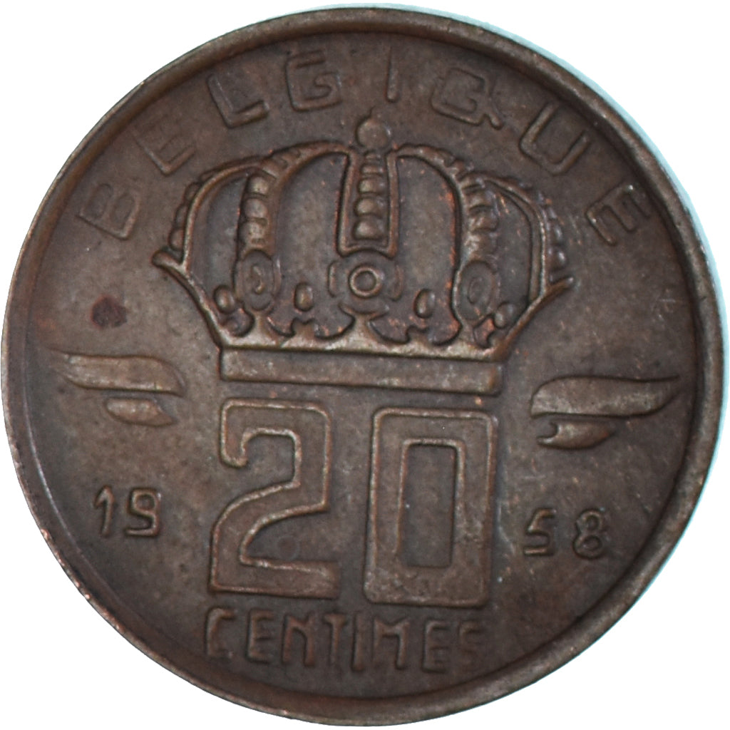 Munten, België, 20 Centimes, 1958