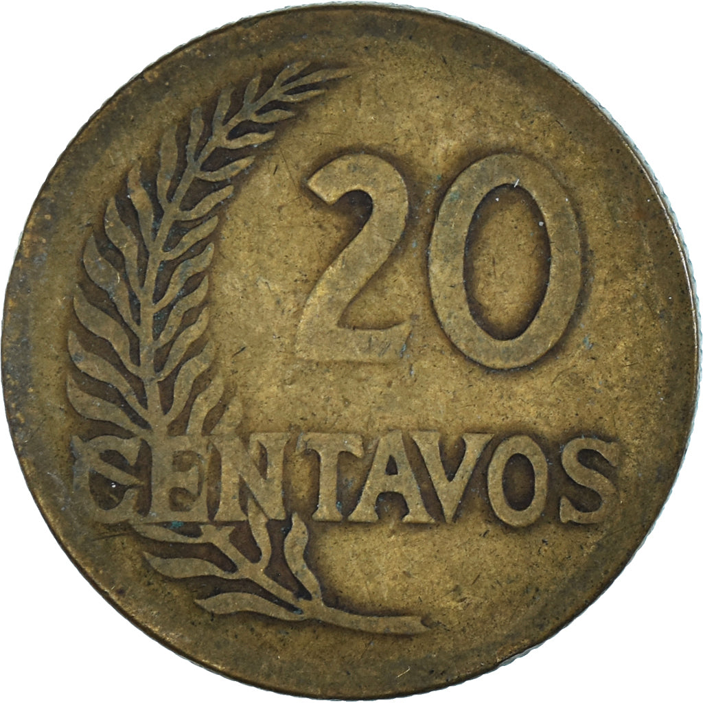 Moneda, Perú, 20 Centavos, 1944