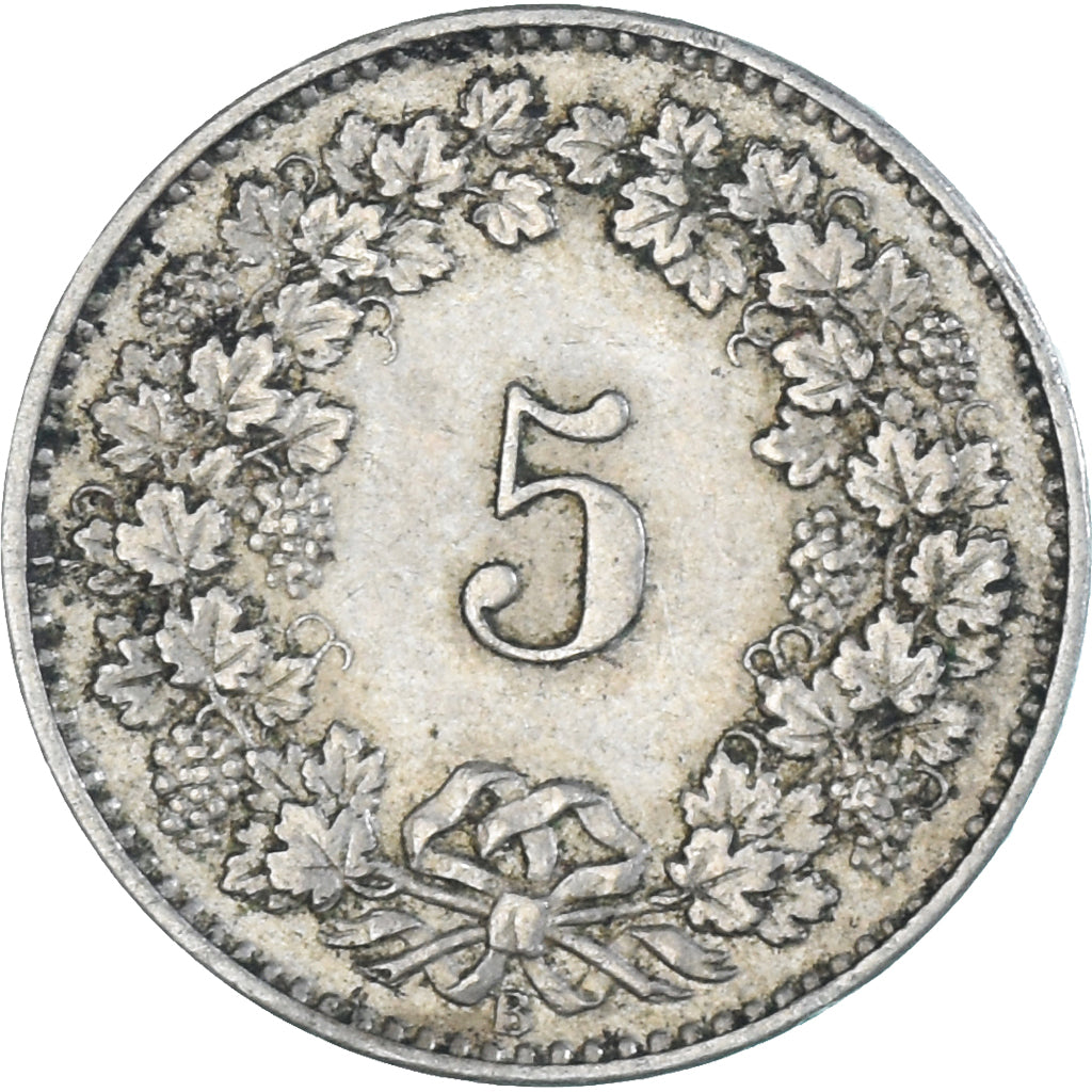 Munten, Zwitserland, 5 Rappen, 1879