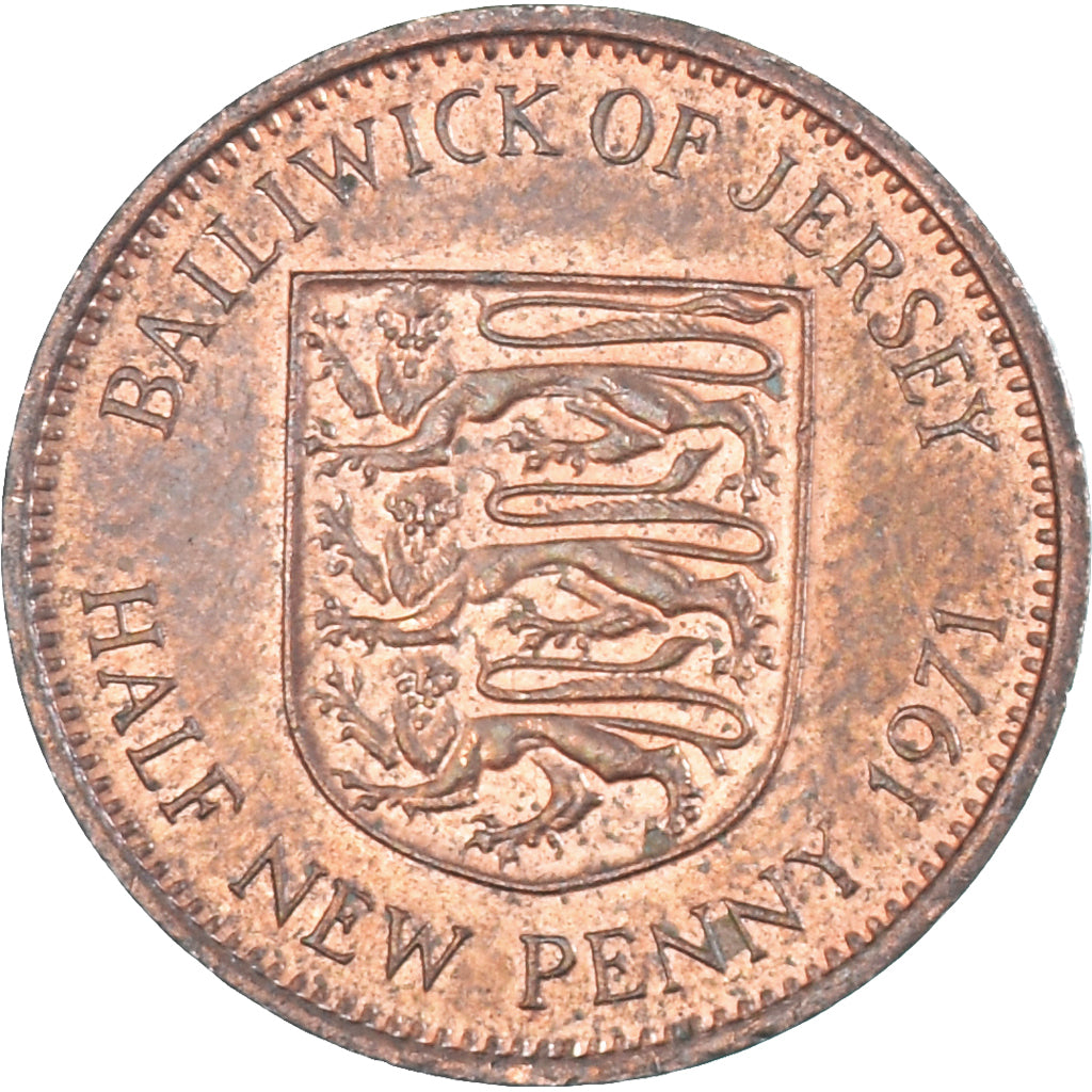 Munten, Jersey, 1/2 New Penny, 1971