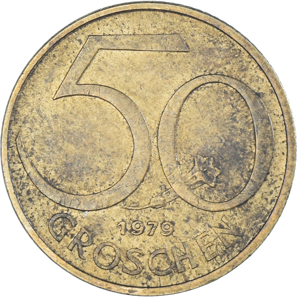 Moeda, Áustria, 50 Groschen, 1979