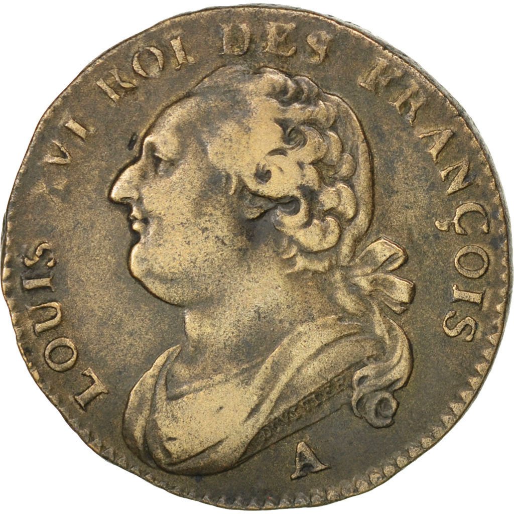Francia, 12 deniers françois, 12 Deniers, 1791, Paris, BB, Bronzo, KM:600.1,...