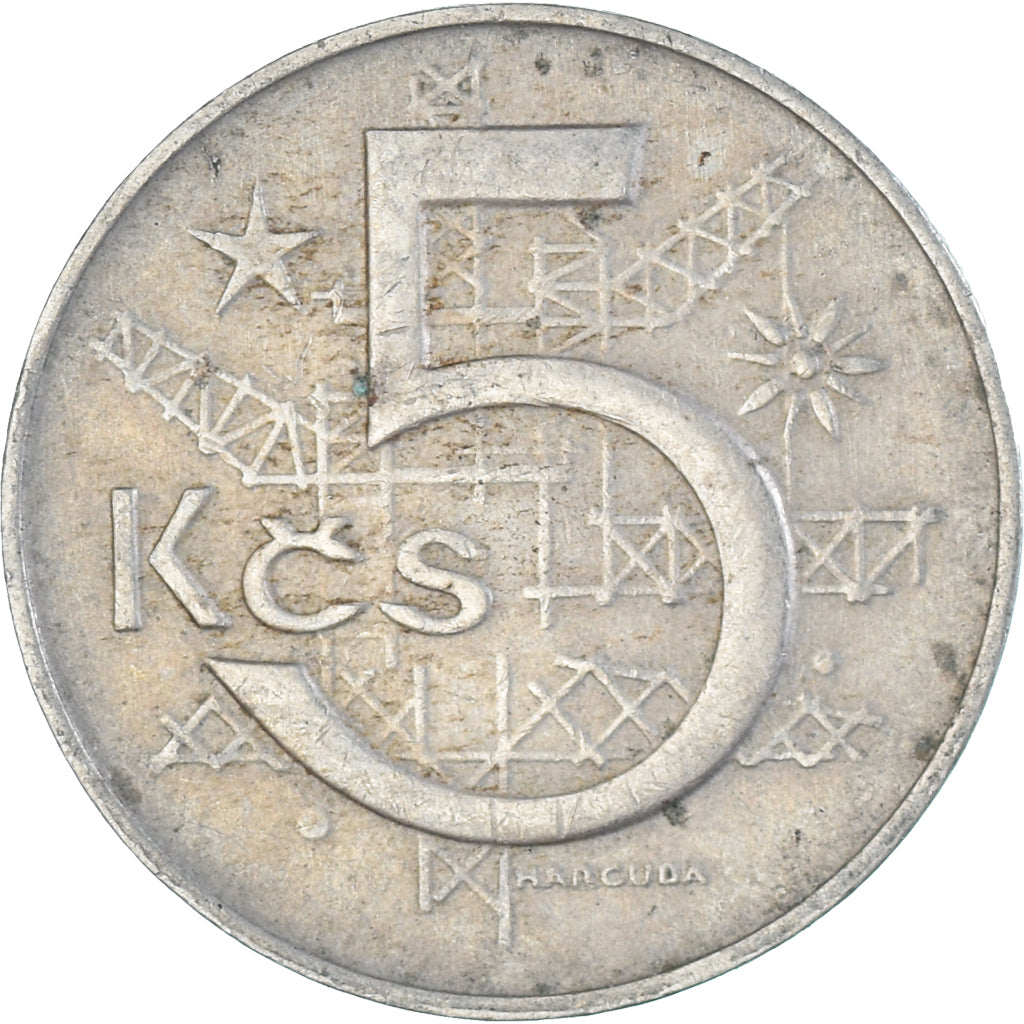 Coin, Czechoslovakia, 5 Korun, 1968
