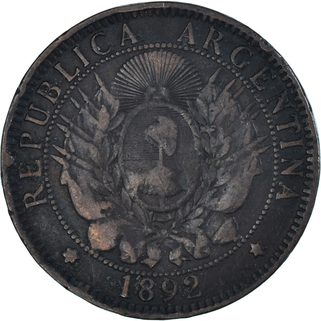 Moneta, Argentina, 2 Centavos, 1892